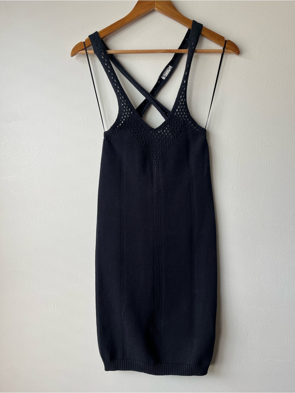 Free People Intimately Knockout Swit Slip Mini Dress Black Women's - Picture 4 of 13